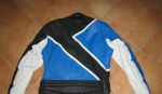 Moto kožená bunda Akito modrá